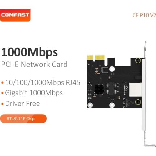 Gigabit Network Card For Desktop Free Driver For Win7/Win8/Win10 Excellent Compatibility For Computer Slots/ System CF-P10