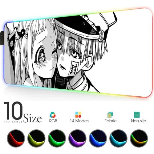 Japanese Anime Hanada Shaojun Rgb Gamer Accessories Bureau Laptop Led Keyboard Carpet USB Mouse Mat Exco Vip Gaming Mouse Pad