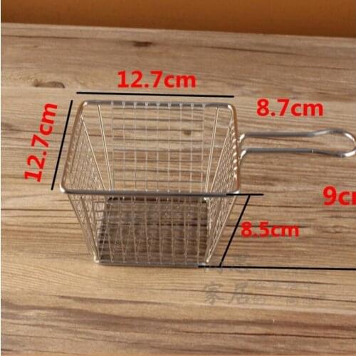 A09 Kitchen cooking tool 304 Stainless Steel Fried Dumplings Chicken Basket French Fries Circle Oil Sieve Colanders & Strainers