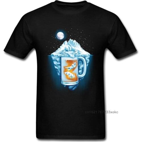 The Polar Beer Club T-shirt For Men Ice Bear T Shirt 3D Cartoon Clothing Funny Hip Hop Black Tshirt Fitted Top Tee Cool