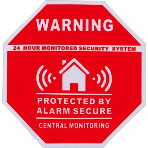 Alarm Security Decals Warning Signs Vinyl Window Door Adhesive Stickers Car styling decoration