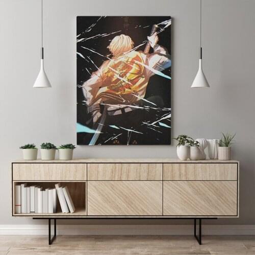 Canvas Print Painting Kimetsu No Yaiba Wall Art Posters Modular Cuadros Home Decor Picture Zenitsu Agatsuma Living Room Frame