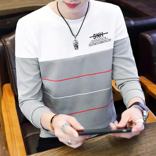 2021 New Long Sleeve T-shirt for Adolescents in Autumn Mens clothes 23 colors M-3XL XXXL