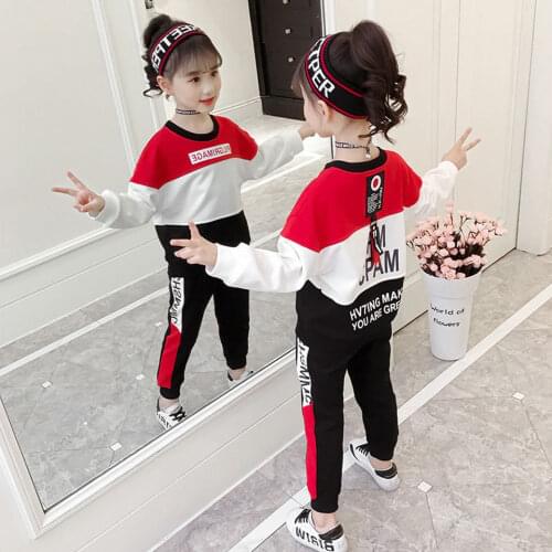 3-13Y Quality Autumn Girl T Shirt + Pants Set Fashion Baby Tracksuit Children Clothing Teenager O-Neck Kids Clothes Girls Suit