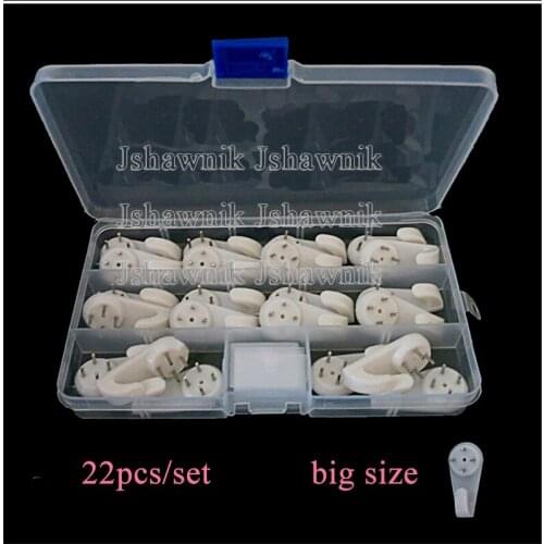 22pcs/set big size plastic no trace nail hook invisible hang painting nail photo picture frame clock hanger