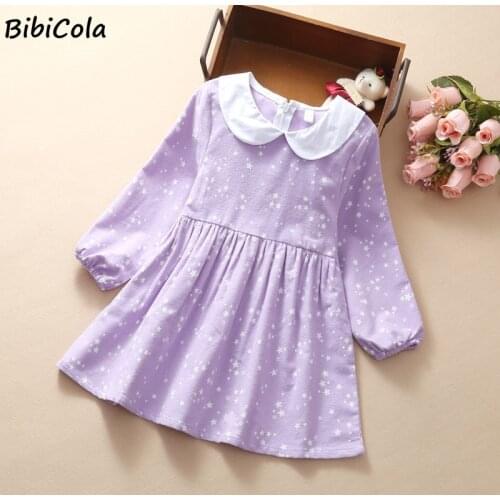 Girls Dress Toddler Kids Baby Girl Autumn Dress Ruffles Long Sleeve Solid Cotton Linen Party Casual Dress Clothes 2-7Y