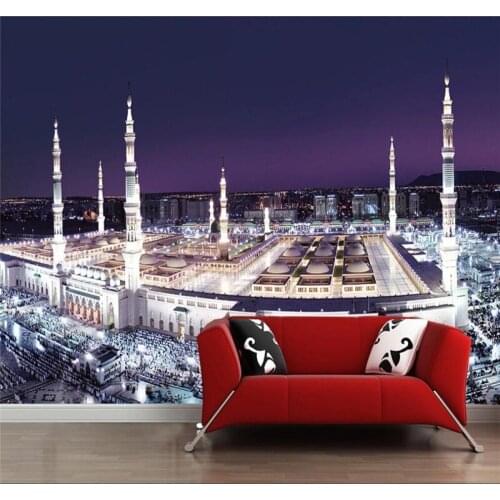 Custom 3d wallpaper city European architecture background wall decoration painting silk waterproof material