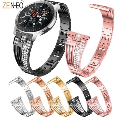 22mm woman fashion Watch strap for Samsung Galaxy Gear S3 band bracelet correa stainless steel buckle galaxy 46mm huawei GT