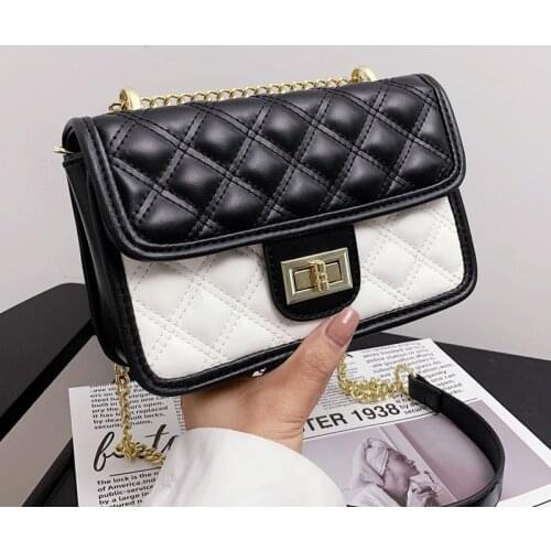 Luxury Designer Handbags Female Shoulder Bags Sac Diamond Lattice Crossbody Bag for Women Panelled Chain Lady Flap Messenger Bag