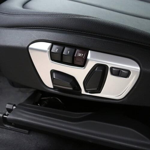 Car Styling Front Seat Adjustment Panel Decoration Cover Trim For BMW X1 F48 2016-18 LHD Interior Auto Modified Stickers