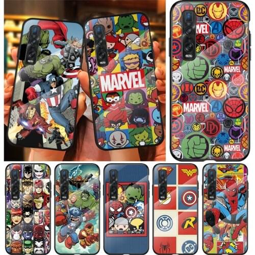Marvel Anime Superhero For OPPO A9 2020 A52 Find X2 Lite Realme 7 7i C3 XT 6 5 Pro Tempered Glass Cover Phone Case