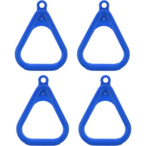 Heavy-Duty Swing Rings Fit Kids Children Indoor & Outdoor Gym Playground Fitness Equipment - Blue Color
