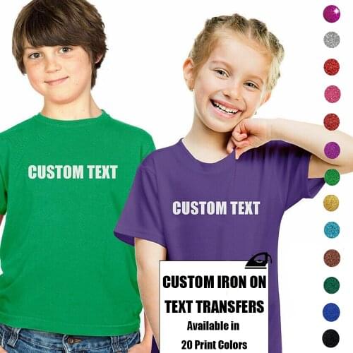 Custom Iron On Heat Transfer Vinyl Personalise Any Text DIY Craft Thermal Sticker HTV Letters Patches for Clothes Hats Socks