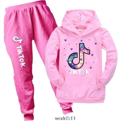 Tik Tok Girls Clothing Sets New Spring Autumn Boys Hoodie and Pants 2Pcs for Kids Clothing Sets Children Clothes Outfits 2-16Y