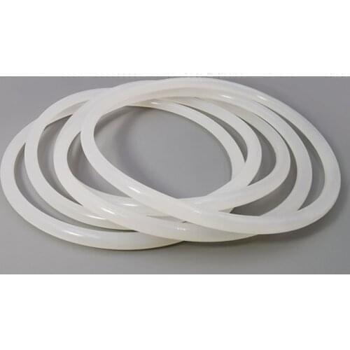 28pcs 3.1mm wire diameter o-ring silica gel loope ring silicone cirle solid side sealing round 42mm-52mm outside DIA