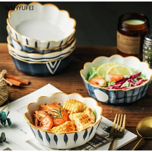 Japanese ceramic fruit salad bowl cute cherry creative tableware net celebrity personality household delicate oven bowl