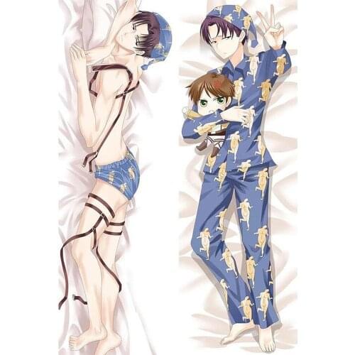 Japanese Customize Anime Attack on Titan Sleepwear Levi Throw Otaku Dakimakura Gifts Bedding Hugging Body Pillow Case 150x50 CM