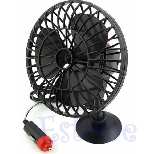 1PC Plastic 12V Powered Mini Truck Car Vehicle Cooling Air Fan Adsorption Summer Gift Black