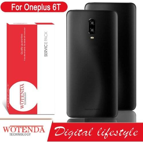 100% Original Back Housing for Oneplus 6T Back Cover Battery Glass for One Plus 6T Door Rear Case with Logo