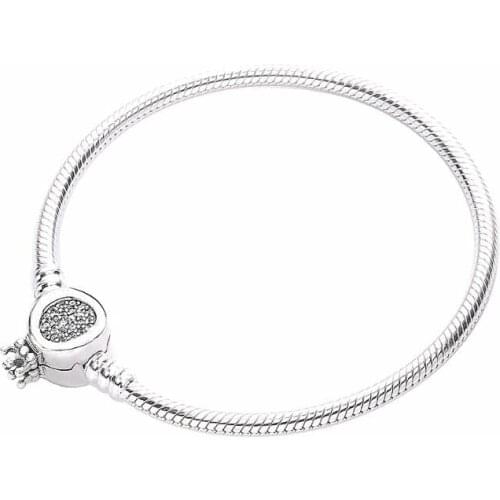 Ajax Hot High Quality 925 Sterling Silver Jewelry Snake Bone Chain Bracelets & Bangles Women