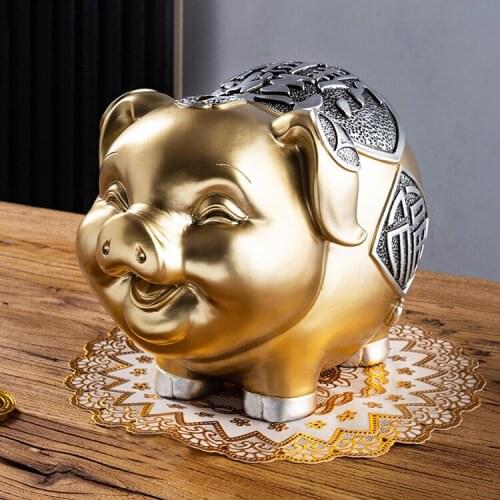 Large Wedding Money Box Coin Bank Gift Pig Cute High Capacity Piggy Bank for Paper Money Safe Tirelire Home Decoration DG50MB