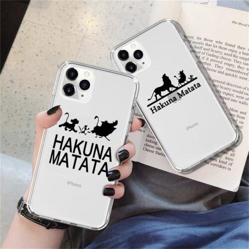 Funny Cartoon Lion Phone Case for iPhone 12 11 Pro Max 12 Mini X XS Max XR 8 7 6 6s Plus Transparent Cover Coque