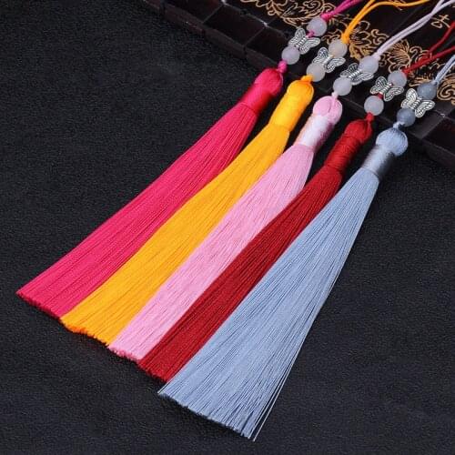 Solid Color Tassel Pendant Butterfly Pendant DIY Jewelry Earring Accessories Phone Case Bag Decorative Art Hanging Ornaments