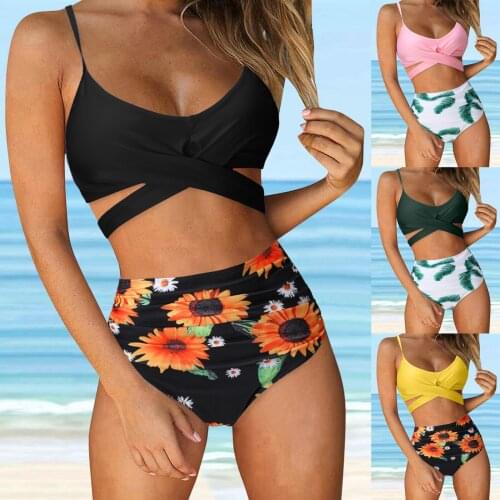 Cooeverly Swimwear With Ruffles
