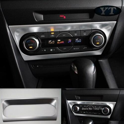Car interior decorative frame Air conditioning button control panel trim for Mazda 3 2014 2015 ,auto accessories