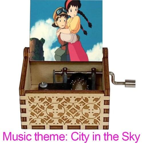 Wooden Music Box Carved 3D Printing Color Music Box Wooden Childrens Toy New Year Gift Birthday Gift