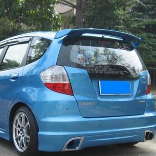 For ROOF Spoiler Accessories OLD Honda Jazz Fit Car Rear Window ABS Material Rear LIP WING TAIL FIN Decoration JAZZ 2008-2013