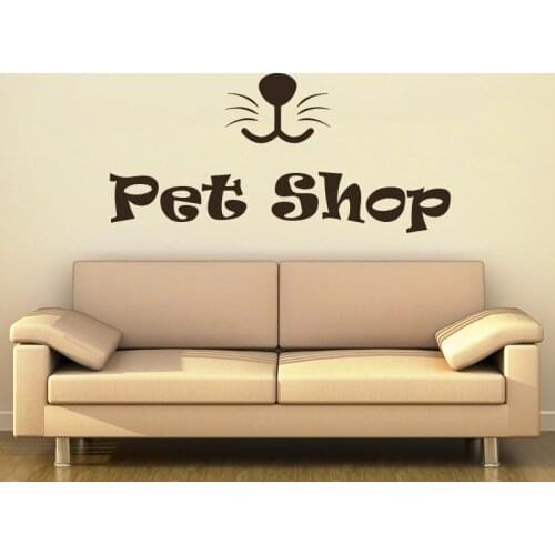 Pet Shop Wall Decal Grooming Pet Salon Wall Stickers Vinyl Interior Art Quotes Mural Decor Animal Modern Design DIY Decal SYY883