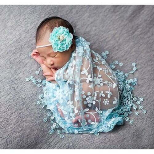 Newborn Baby Stretchy Photography Backdrop Wrap Cloth Costume Photo Prop Outfits Stretch Lace Wrap Newborn Photography Props
