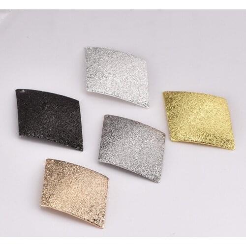 Geometric series single-sided frosted prismatic brass pendant stamping label, suitable for jewelry production