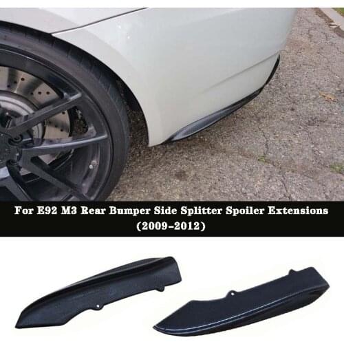 K Style Carbon fiber Rear Bumper Side Splitter Spoiler Extensions For BMW E92 E93 2Door M3