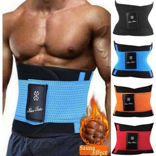 Mens Workout Waist Trainer Neoprene Body Shaper Corset Sauna Sweat Trimmer Cincher Slimming Belly Belts Faja Shapewear
