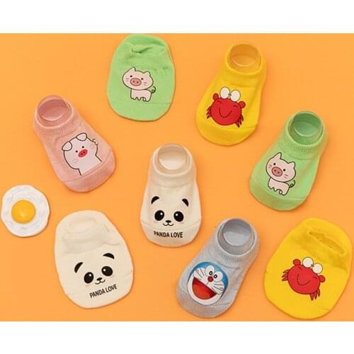 Baby Socks Cute Cartoon Doll Socks Children Shallow Mouth Invisible Socks Newborn Non-Slip Floor Socks Indoor Toddler Socks