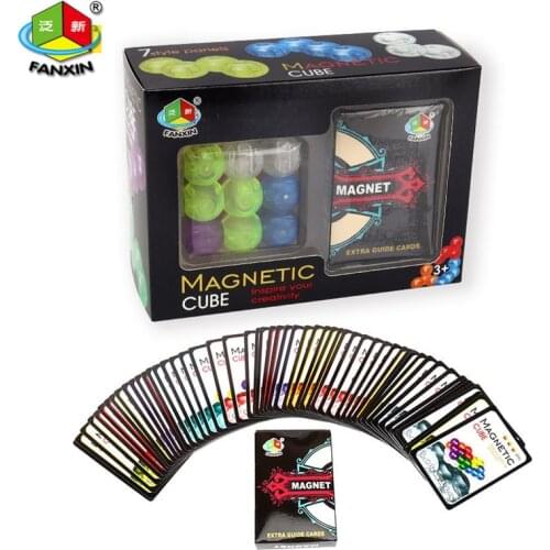 New Fanxin Magnetic Blocks Magic Cube 3x3 DIY Luban IQ Puzzle Speed 3x3x3 Brain Test toys for kids educational cubo magico