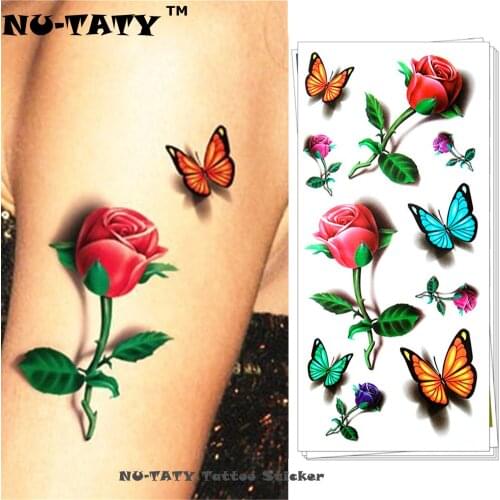 Nu-TATY My Dear Valentine 3d Temporary Tattoo Body Art Flash Tattoo Stickers 19*9cm Waterproof Tatoo Home Decor Wall Sticker