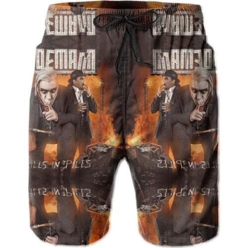 Summer Men Beach Shorts Breathable Quick Dry Funny Novelty R320 Casual Till And Lindemann On Golden Showers Male Shorts