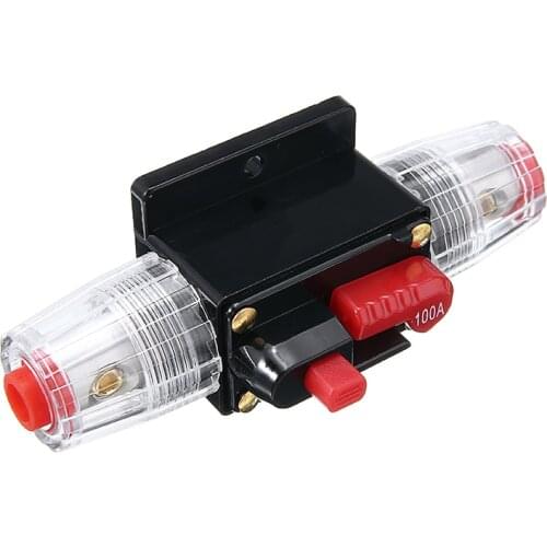 100A 12V Car Circuit Breaker Fuse Holder 4 8 Gauge Wire Stereo Amplifier Refit Fuse Switch Truck Audio Amplifier