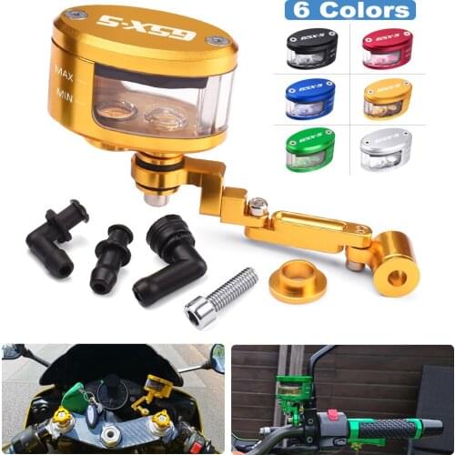 CNC Motorcycle Brake Fluid oil Reservoir Cup tank +support bracket For SUZUKI GSXS750 GSX-S750 2016-2021 GSX S GSXS GSX-S 750