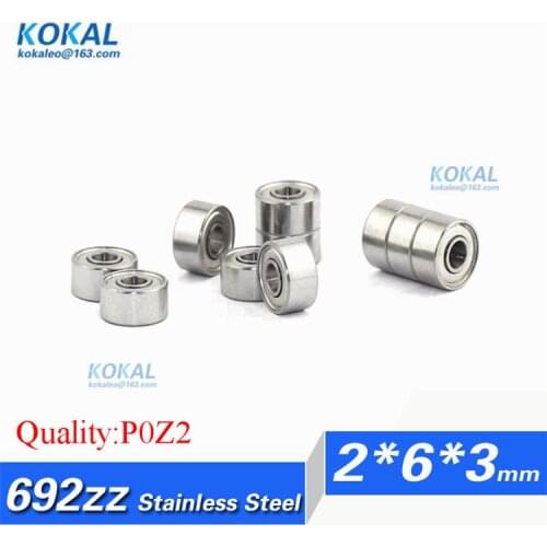 [S692ZZ-P2]Free Shipping 10pcs stainless steel ABEC-5 dental micro ball bearing 692zz S692zz 619/2ZZ 692 bearing 2*6*3