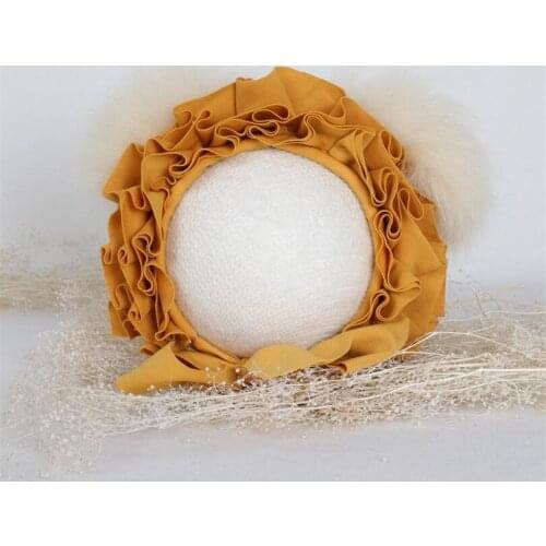 Newborn Baby girl hat Baby bonnet photography props Handmade Lovely baby bonnet hat photo props