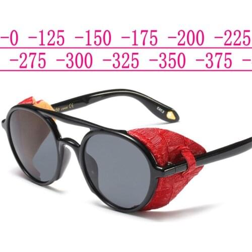 Polarized Men Sunglasses Myopia Retro Punk Gray Lens Diopter Glasses Short-sighted Sun Glasses Women -0.5 -1.0 TO -6.0 NX