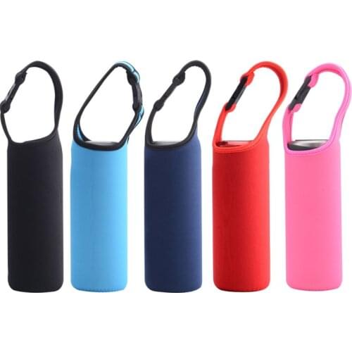 Heat Insulation Water Bottle Cover Case Portable Insulator Sleeve Bag Pouch Outdoor Carrier With Snap Buckle For 500ML Dia 6-8cm