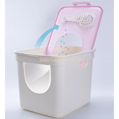 Cat Litter Basin Top In Anti Splash Double Door Cat Toilet Large Fully Enclosed Deodorant Deodorant Cat Excrement Basin Cat Prod