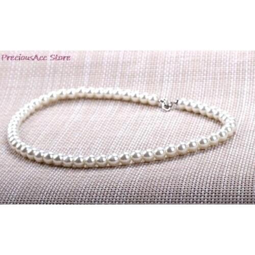 1 Strand Women Fashion Jewelry Pearl Necklace 42cm 8mm New Fashion Statement Imitate Pearl Beads For Wedding Party Decoration