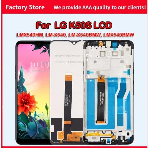 6.5" AAA Quality LCD+Frame For LG K50S LCD Display Screen For LMX540HM LM-X540BMW LMX540BMW Screen Display 720 x 1520 Resolution
