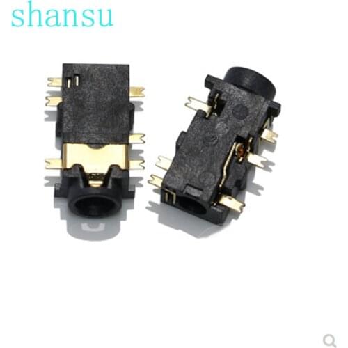 10pcs The power socket PJ-342 Audio socket 3.5MM 6 PIN Double track PJ342 Headphone socket